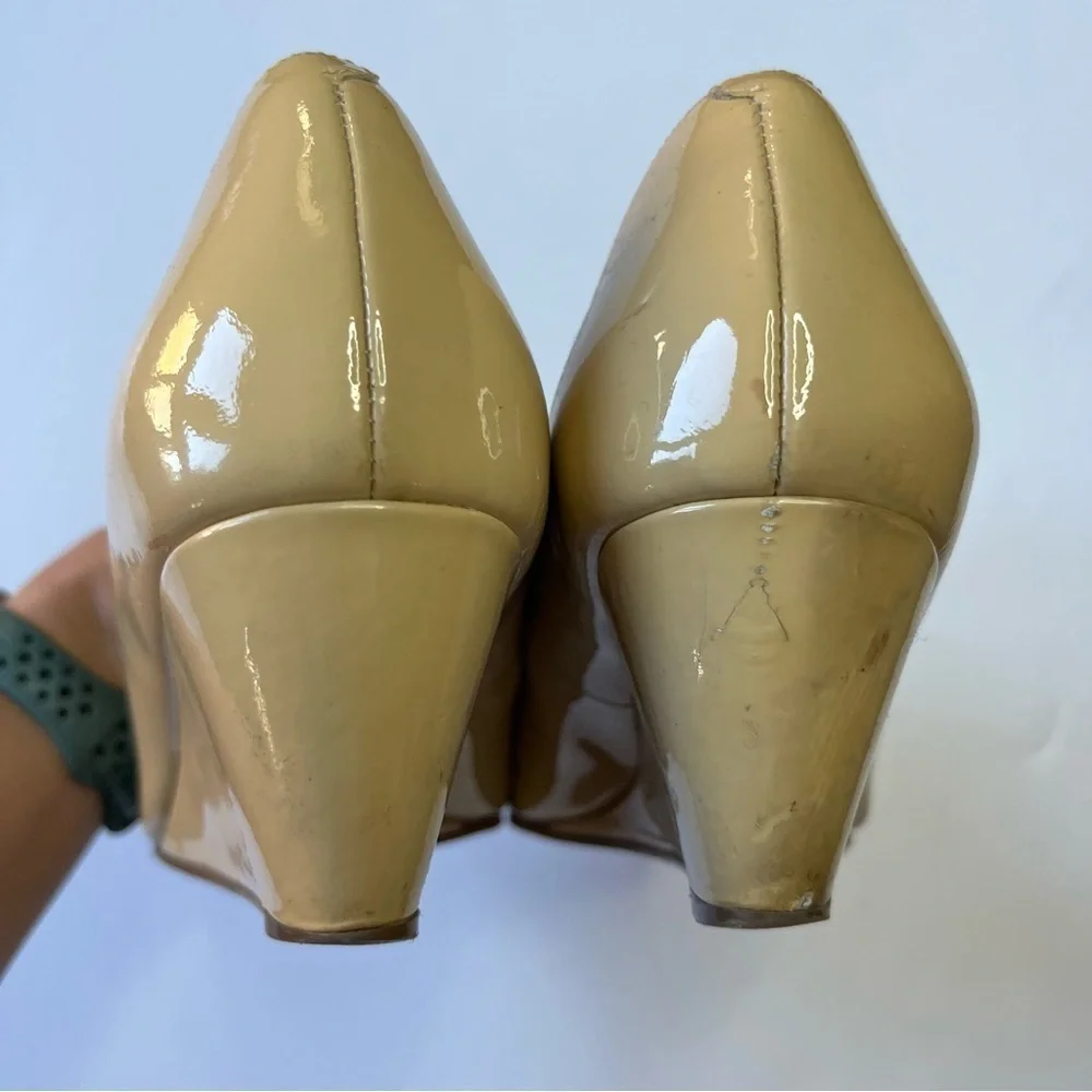 Cole Haan Nude Closed Toe Wedge Heel Shoes 7.5
